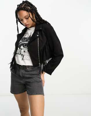 Bershka Faux Leather Biker Jacket