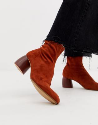 faux suede sock boots