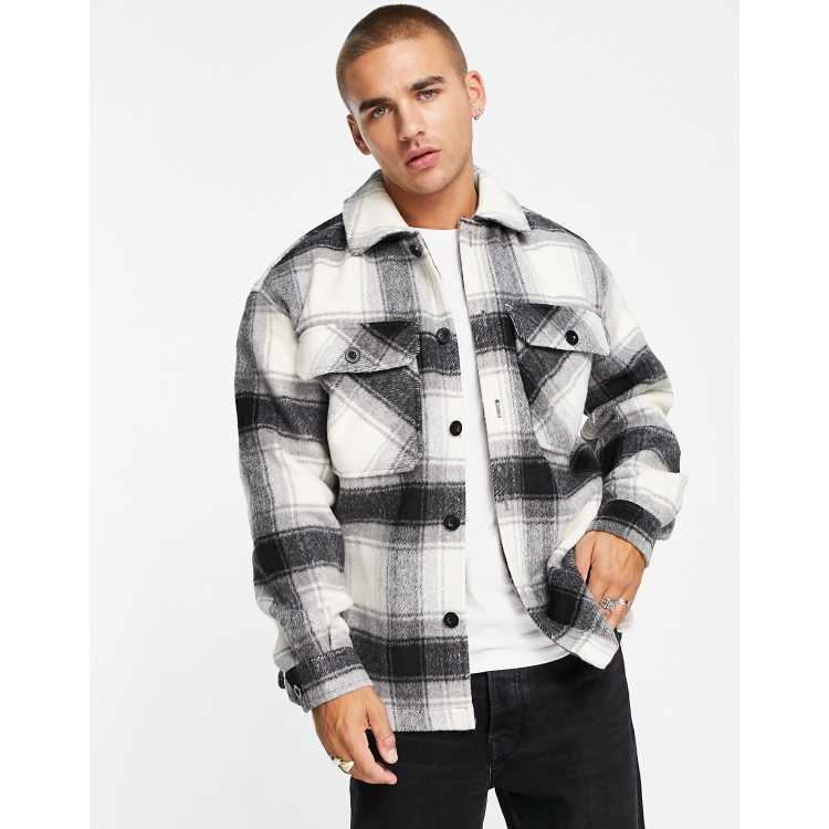 Check shirt hotsell jacket mens