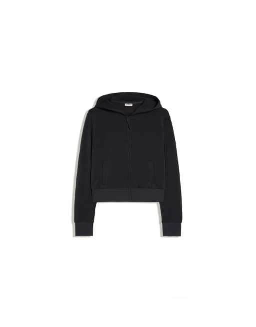 Bershka - Felpa con cappuccio e zip grigio slavato, 5 di 5