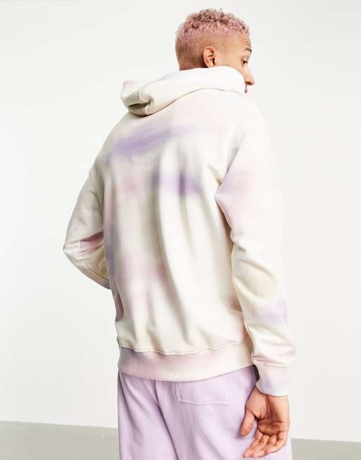 Bershka Felpa con cappuccio rosa tie dye ASOS