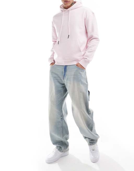 Bershka Felpa con cappuccio rosa