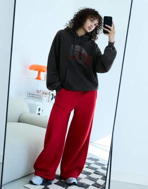 Bershka felpa con cappuccio slavata nera, 2 di 5