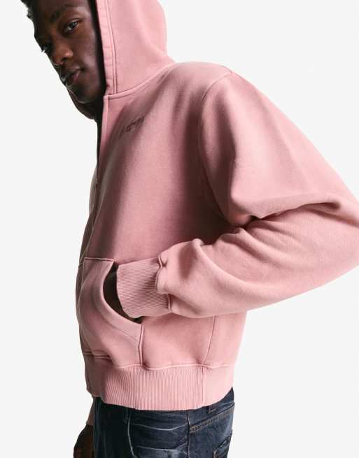 Felpa Rosa Bershka Felpa Donna Bershka Felpa Corta Rosa Slavato