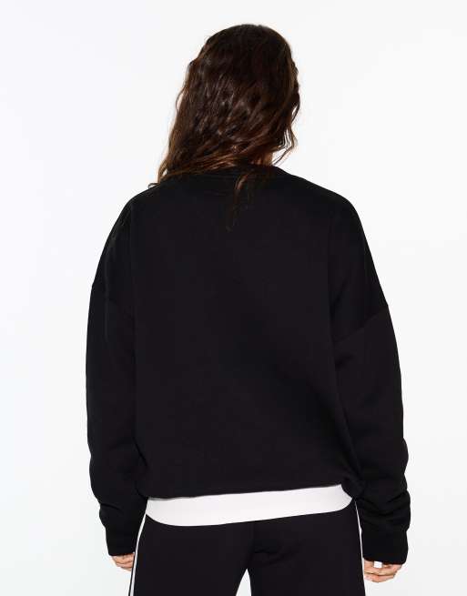 Bershka felpa girocollo nera, 3 di 5