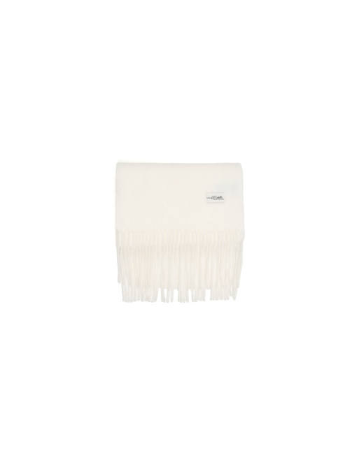 Bershka Fine fringed scarf in white, 4 of 4