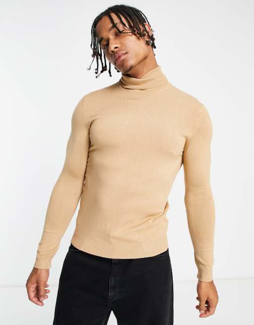 Camel fine 2024 knit jumper