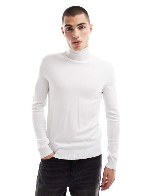 Plain white turtleneck best sale