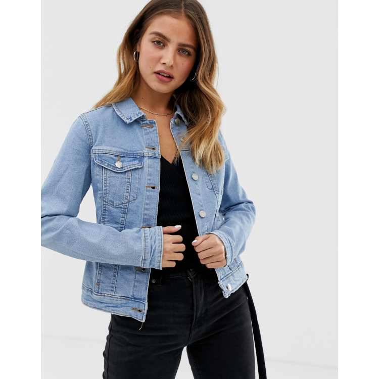 Light blue store fitted denim jacket