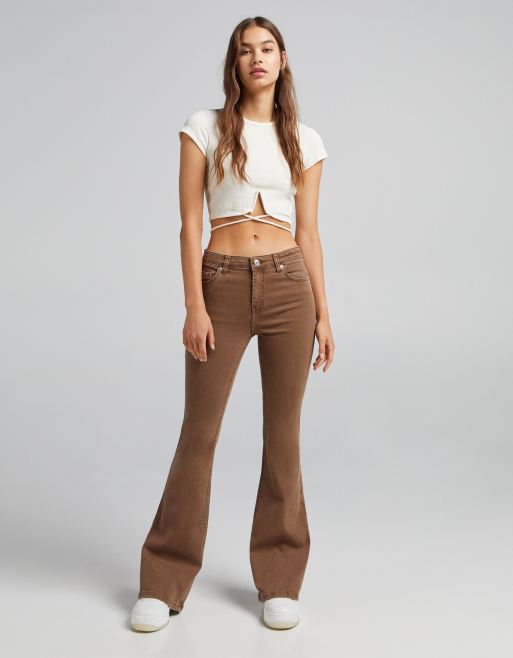 Flared jeans P.A.R.O.S.H. - Flared jeans in brown - CABAREXYD231182029