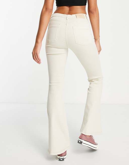 Ecru Kick Flare Jeans