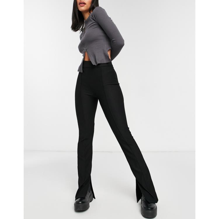 Bershka capri pants in black