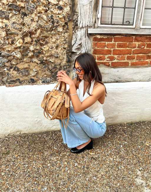 Bershka flared jeans in light blue - LBLUE