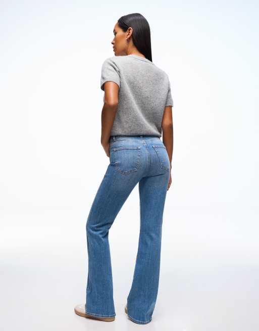 Bershka Flared jeans in mid blue, 2 of 4