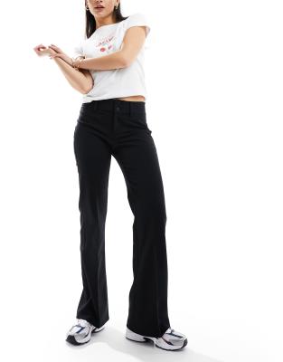 flared tailored pants in black