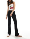 [Bershka] Bershka flared tailored pants in black 16 BLACK