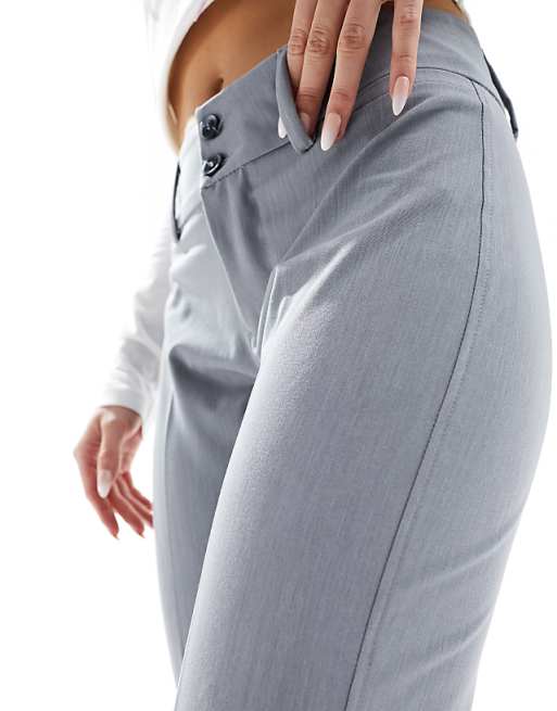 Bershka flared tailored pants in gray | ASOS Bershka flared tailored pants in gray | ASOS