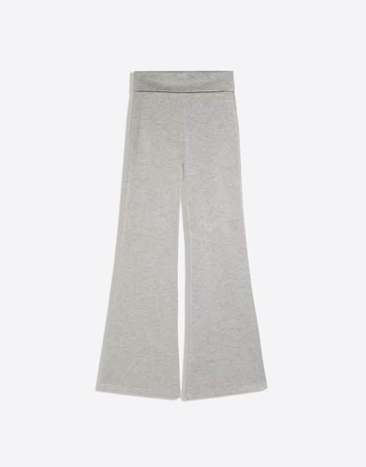 Bershka Flared trousers in light grey, 5 of 5