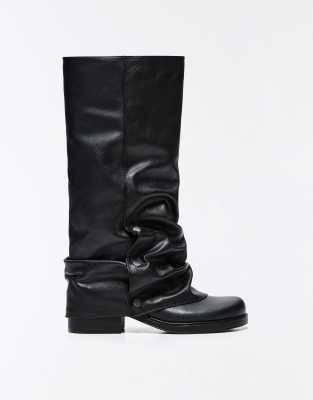  Flat buckle trousers boots 