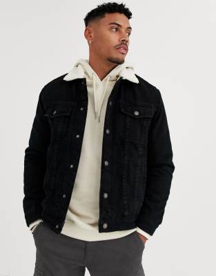 black fleece lined jeans