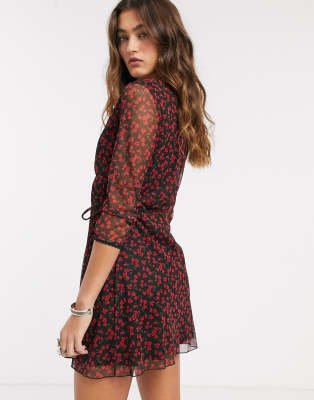 bershka wrap dress