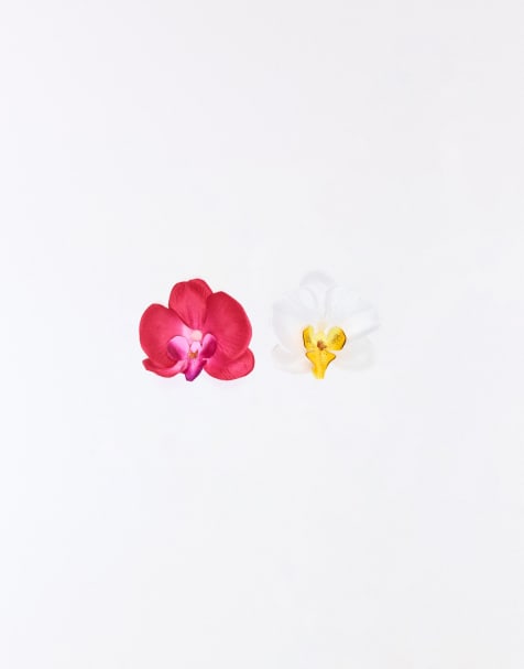 Bershka Flower clip pack in multi - view 1