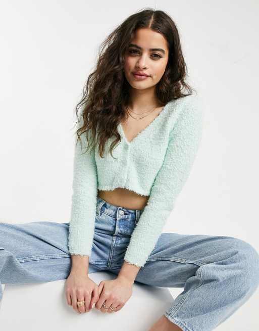 bershka super high rise cropped