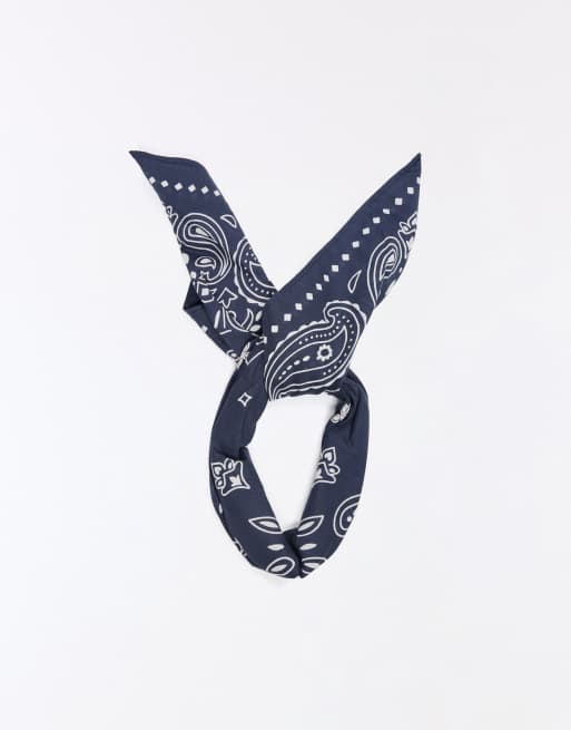 Bershka foulard bandana imprimé bleu marine, 2 de 4