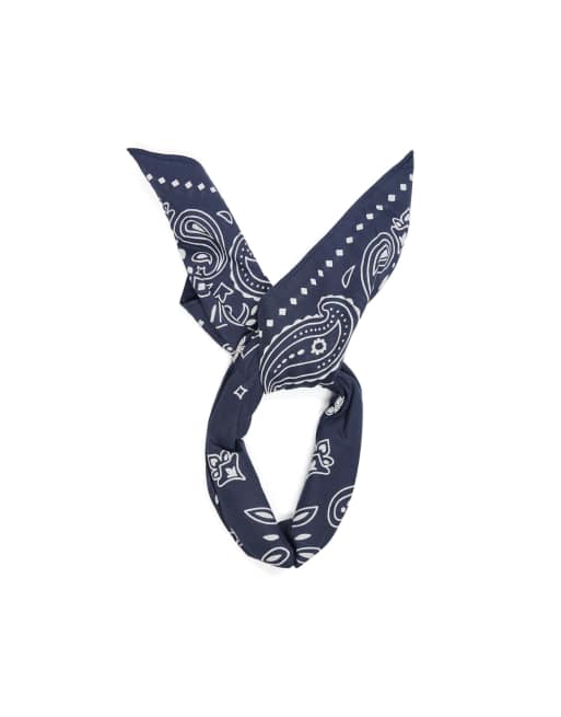 Bershka foulard bandana stampato blu navy, 4 di 4