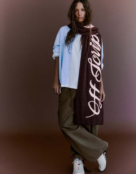 Bershka foulard graphique noir - view 1