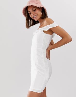bershka white dress