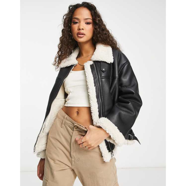 bershka Zip-up faux fur cardigan - New - Women, Bershka