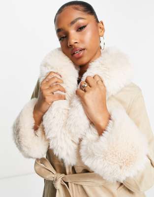 Bershka Faux Fur Coat, $101, Asos