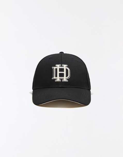 Bershka - Geborduurde pet in zwart - view 1