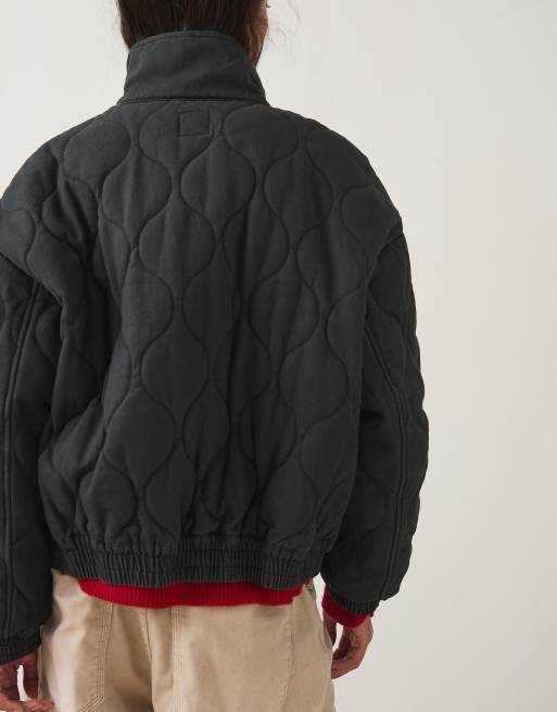 Bershka - Gebreid jack met kabels en borduursels in grijs, 3 van 5
