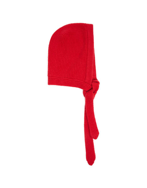 Bershka gebreide hoodie in rood, 3 van 3