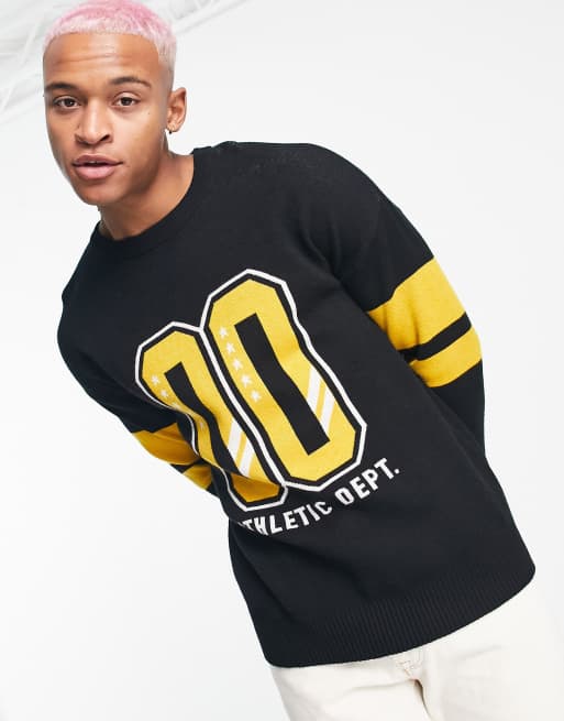 Bershka Gebreide varsity kleding in zwart ASOS