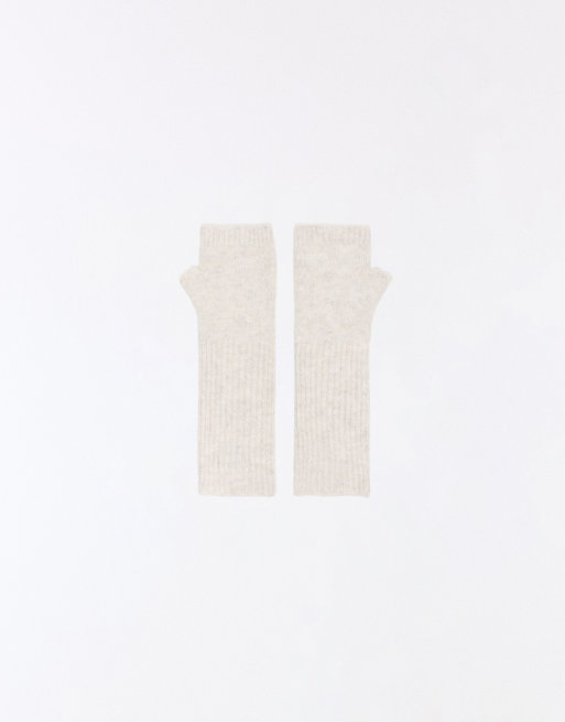 Bershka gebreide wanten in stone, 3 van 5