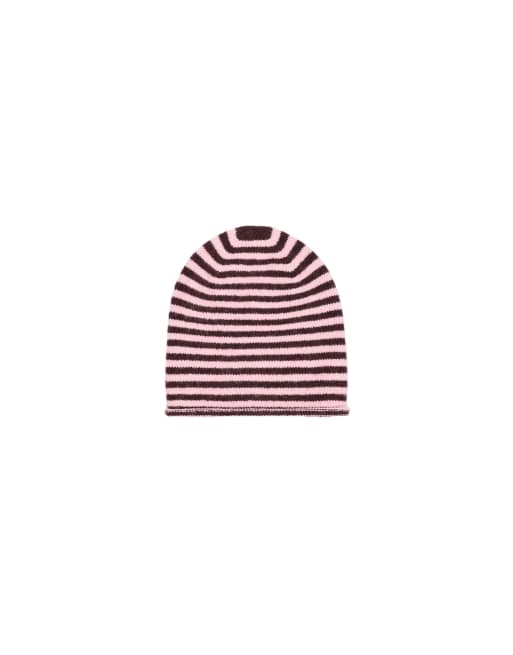 Bershka gestreifte Beanie in Pink, 3 von 3