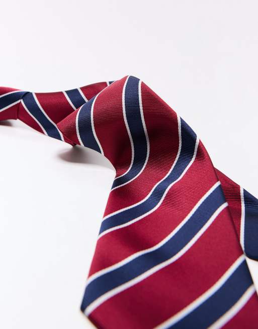 Bershka – Gestreifte Krawatte in Rot, 3 von 3