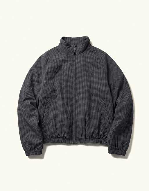 Bershka giacca a quadri con zip nera, 6 di 7