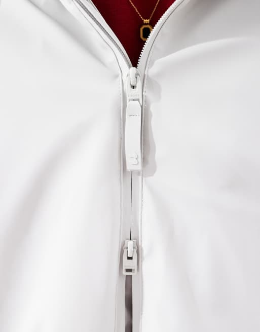 Bershka - Giacca antipioggia in nylon tecnico color ghiaccio, 4 di 4