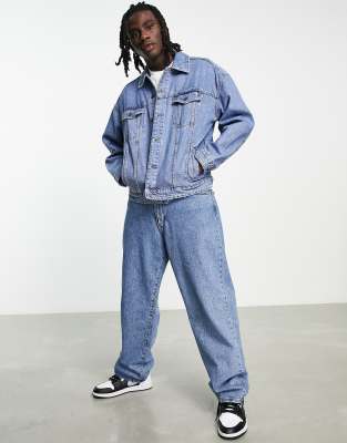 Bershka denim jacket in light blue - ASOS Price Checker