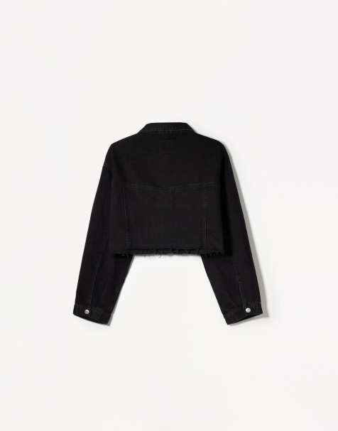 Bershka - Giacca di jeans corta nera - view 1