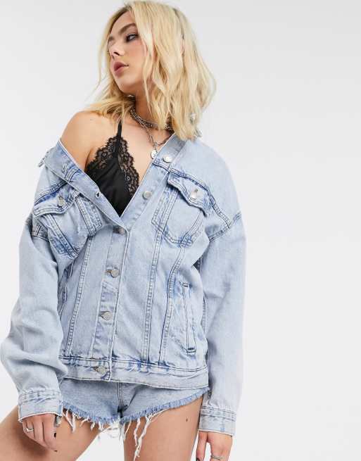 Giacca jeans hot sale oversize bershka