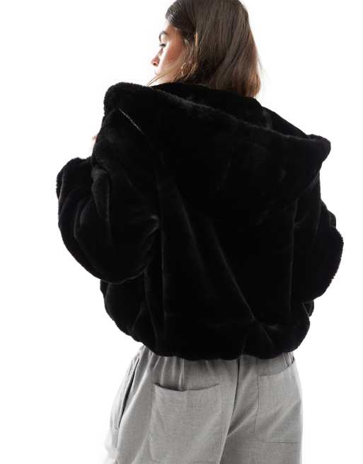 Cappuccio Giacca Donna Bershka Bershka Giacca In Montone écru Con