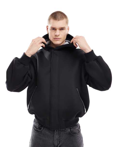 Bershka - Giacca premium squadrata nera - view 1