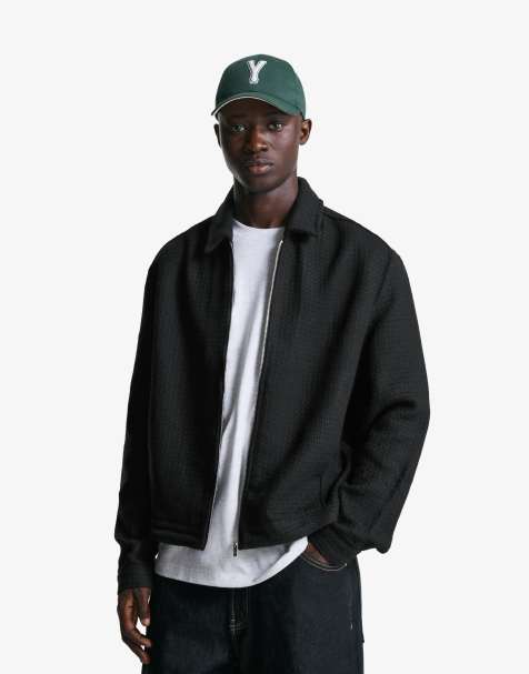 Bershka - Giacca rustica squadrata nera - view 1