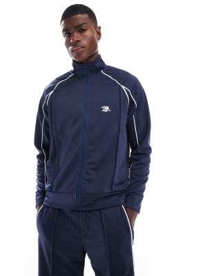 Bershka - Giacca sportiva blu con profili in coordinato - view 1