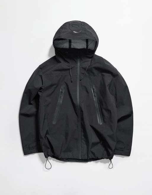 Bershka giacca tecnica impermeabile Out of Core nera, 6 di 6